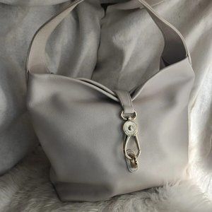 Authentic Large Cream Ivory Dooney & Bourke Purse Handbag Leather Shoulder bag
